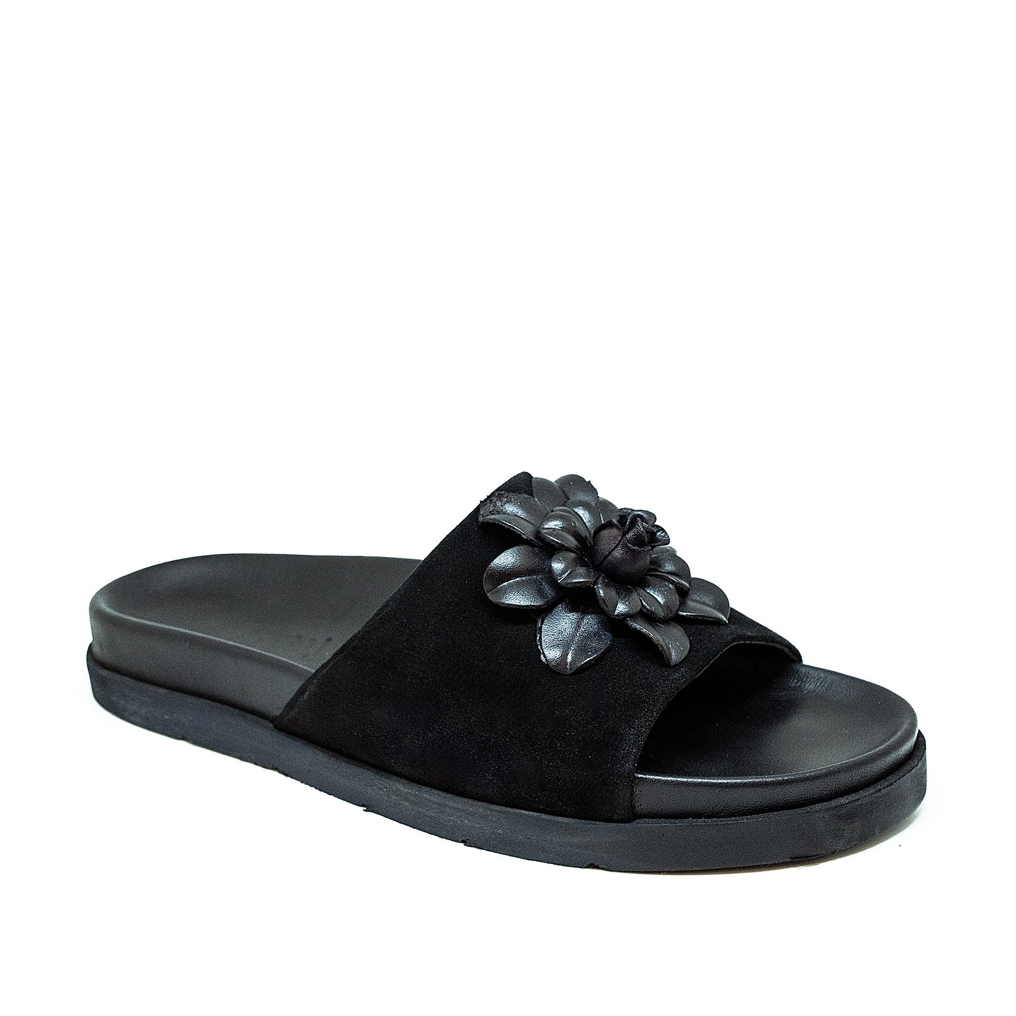 Bigshoes GA0301-01 Δερμάτινο Mule Μαύρο φωτογραφία